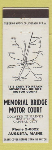 Matchbook Cover - Memorial Bridge Motor Court Augusta ME