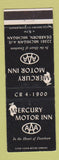 Matchbook Cover - Mercury Motor Inn Dearborn MI