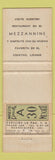 Matchbook Cover - Hotel Metropol Mexico DF Luis Moya