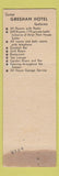Matchbook Cover - Gresham Hotel Dublin Ireland #2