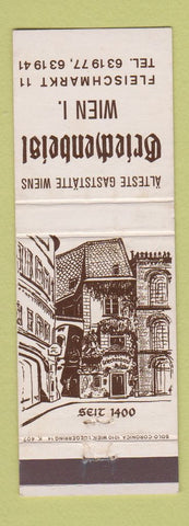 Matchbook Cover - Griemenbeisl Fleischmarkt Austria