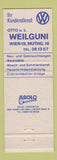 Matchbook Cover - Griemenbeisl Fleischmarkt Austria