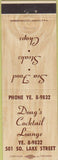 Matchbook Cover - Doug's Cocktail Lounge NO TOWN