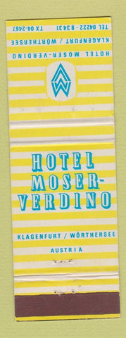 Matchbook Cover - Hotel Moser Verdino Klagenfurt Worthersee Austria