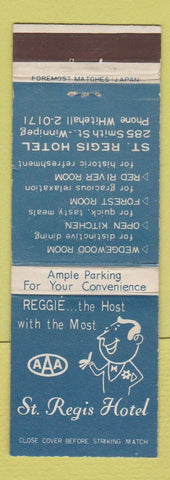 Matchbook Cover - St Regis Hotel Winnipeg MB