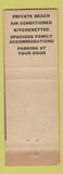 Matchbook Cover - Surf Resort Motel Padre Beach Port Isabel TX