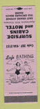 Matchbook Cover - Surfside Cabins and Motel Old Orchard Beach ME LAVENDER