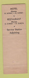 Matchbook Cover - Suwannee Gables Restaurant Motel Old Town FL BLACK