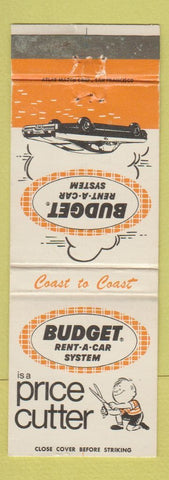 Matchbook Cover - Budget Car Rentals San Francisco Oakland San Jose Palo Alto CA