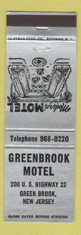 Matchbook Cover - Greenbrook Motel Green Brook NJ