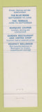 Matchbook Cover - Shoreham Hotel Washington DC BLUE