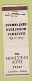 Matchbook Cover - Homestead Hotel Banff AB WEAR