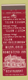 Matchbook Cover - Homestead Inn Restaurant Milan OH