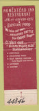 Matchbook Cover - Homestead Inn Restaurant Milan OH