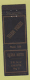 Matchbook Cover - Sierra Motel Lancaster PA