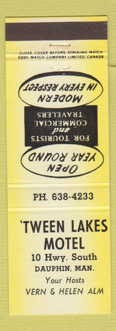 Matchbook Cover - Tween Lakes Motel Dauphin MB
