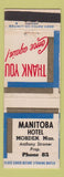 Matchbook Cover - Manitoba Hotel Morden MB