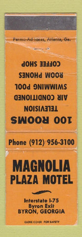Matchbook Cover - Magnolia Plaza Motel Byron GA WEAR
