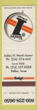 Matchbook Cover - Budget Car Rentals Dallas Fort Worth TX