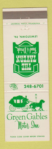 Matchbook Cover - Green Gables Motor Inn Lewiston PA The Tavern