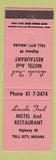 Matchbook Cover - Lincoln Trail Motel Restaurant Tell City IN
