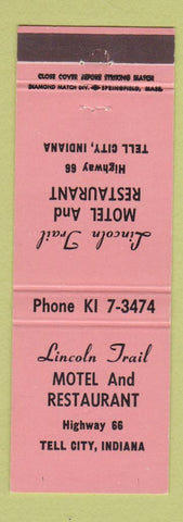 Matchbook Cover - Lincoln Trail Motel Restaurant Tell City IN