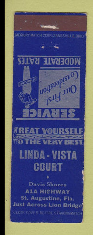 Matchbook Cover - Linda Vista Court Motel St Augustine FL WEAR