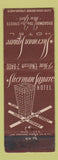 Matchbook Cover - Sherman Square Hotel New York City