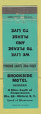 Matchbook Cover - Brookside Motel Milford NY WEAR