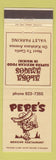 Matchbook Cover - Pepe's Mexican Restaurant Waikiki Hawaii