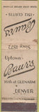 Matchbook Cover - Baur's Denver CO WORN