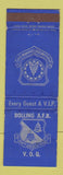 Matchbook Cover - Bolling Air Force Base WEAR