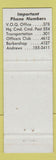 Matchbook Cover - Bolling Air Force Base WEAR