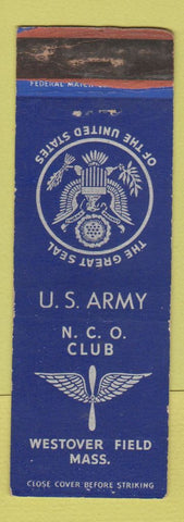 Matchbook Cover - US Army NCO Club Westover Field MA WORN