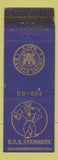 Matchbook Cover - USS Steinaker US Navy DD-863 WEAR