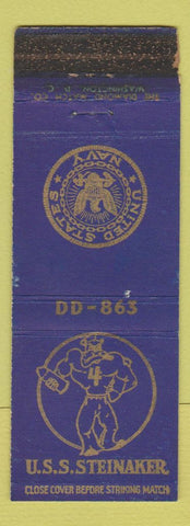 Matchbook Cover - USS Steinaker US Navy DD-863 WEAR