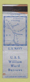 Matchbook Cover - US William Ward Burrows Navy WEAR