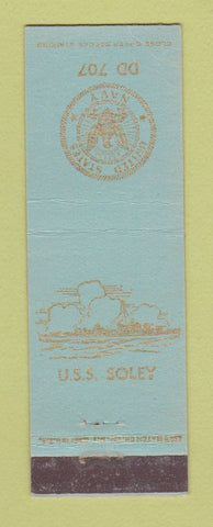 Matchbook Cover - USS Soley DD 707