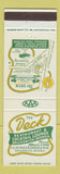 Matchbook Cover - Deck Restaurant Cocktail Lounge Brunswick GA