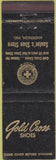 Matchbook Cover - Gold Cross Shoes Sauter's Anderson IN