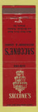 Matchbook Cover - Saccone's Restaurant Lounge Atlanta GA