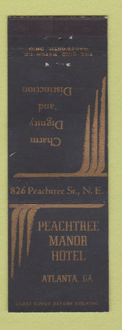 Matchbook Cover - Peachtree Manor Hotel Atlanta GA
