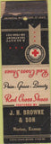 Matchbook Cover - Red Cross Shoes Norton KS WORN