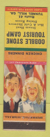 Matchbook Cover - Cobble Stone Tourist Camp Tunnel Hill GA