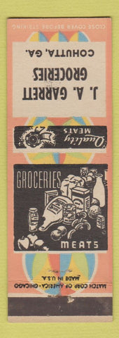 Matchbook Cover - JA Garrett Grocery Cohutta GA