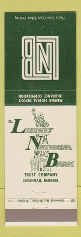 Matchbook Cover - Liberty National Bank Savannah GA
