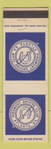 Matchbook Cover - Piedmont Driving Club Atlanta GA