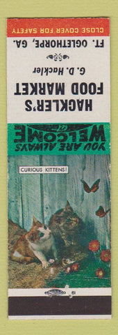 Matchbook Cover - Hackler's Food Market Grocery Fort Oglethorpe GA