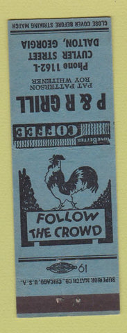 Matchbook Cover - P&R Grill Dalton GA