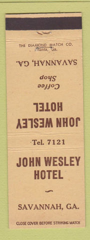 Matchbook Cover - John Wesley Hotel Savannah GA